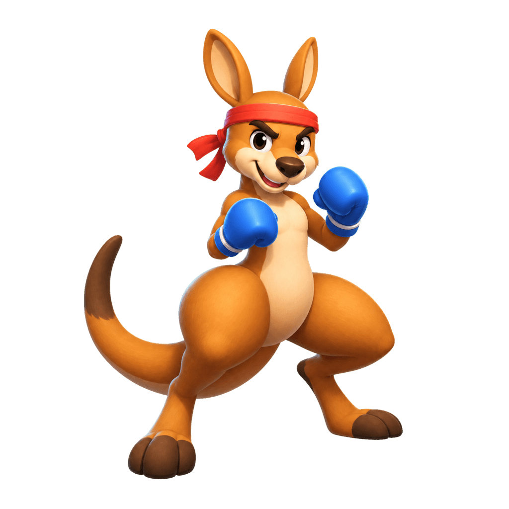 Kicks doing a squat